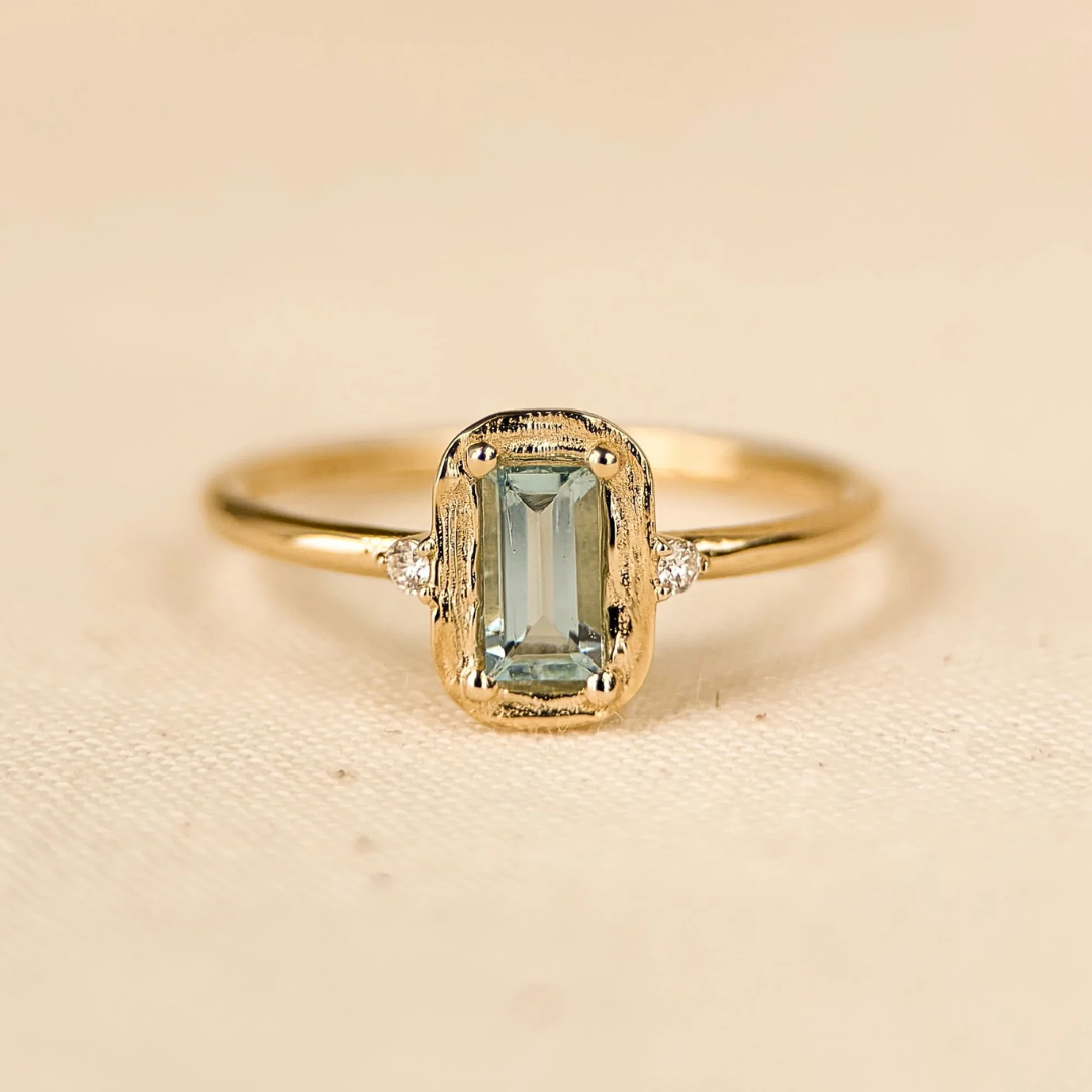 Sea Mist, Aquamarine Ring