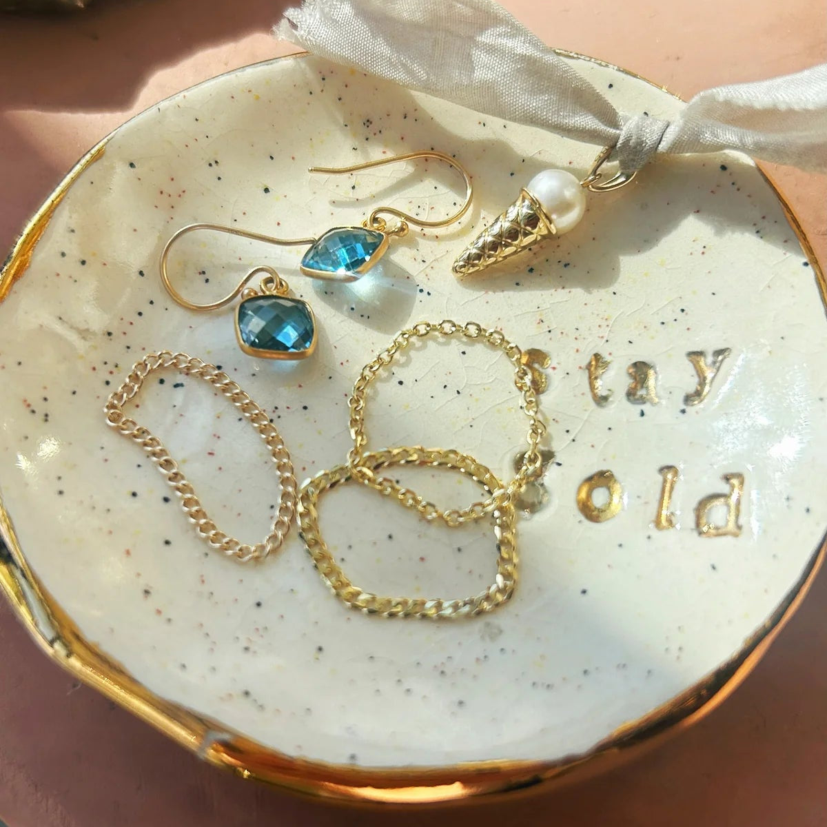 Sully, Sparkly Cable Chain Ring