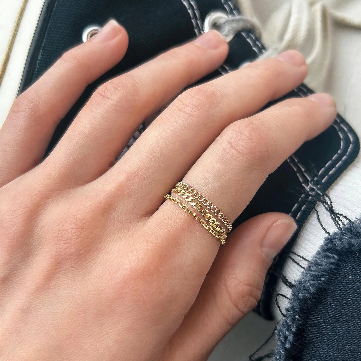 Sully, Sparkly Cable Chain Ring
