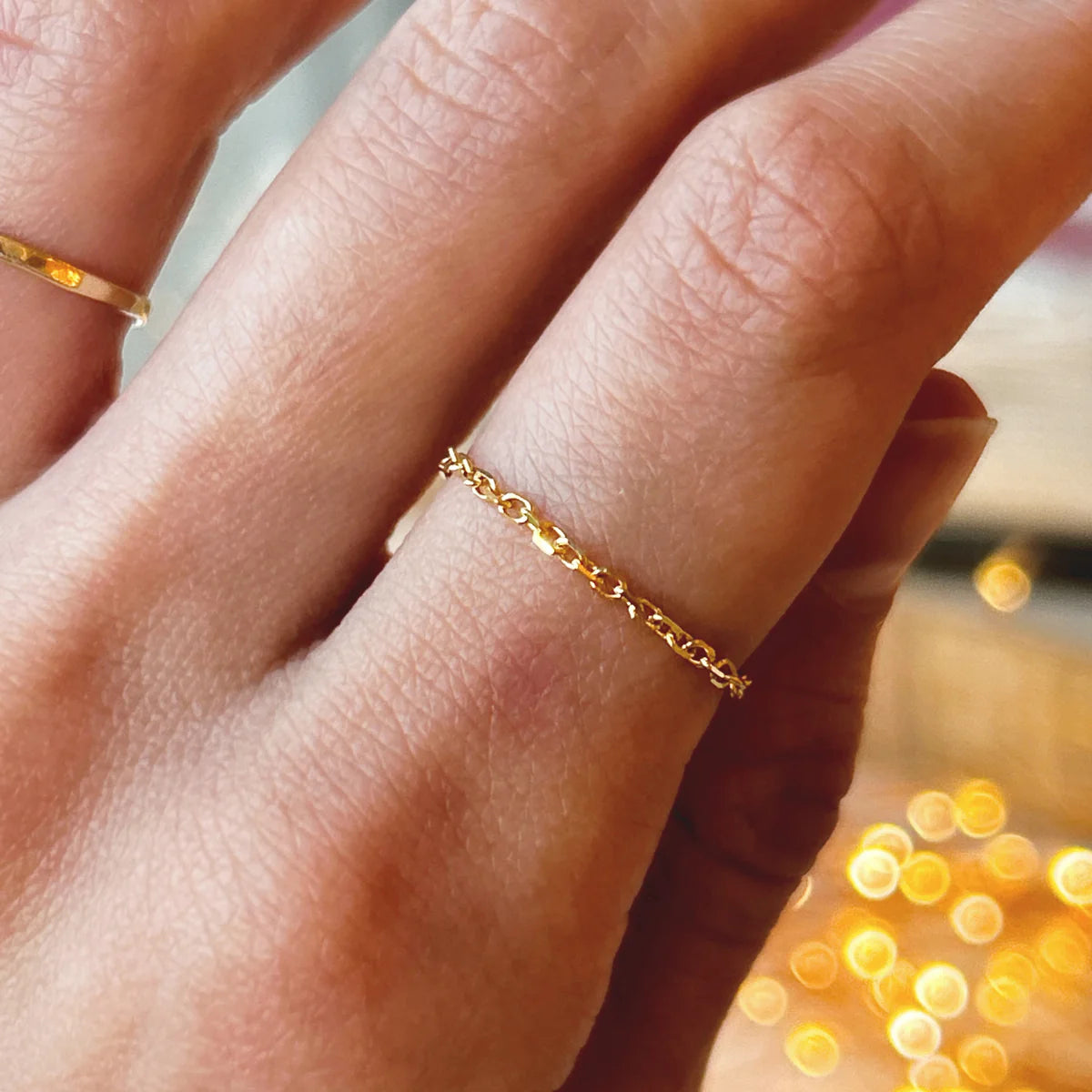 Sully, Sparkly Cable Chain Ring