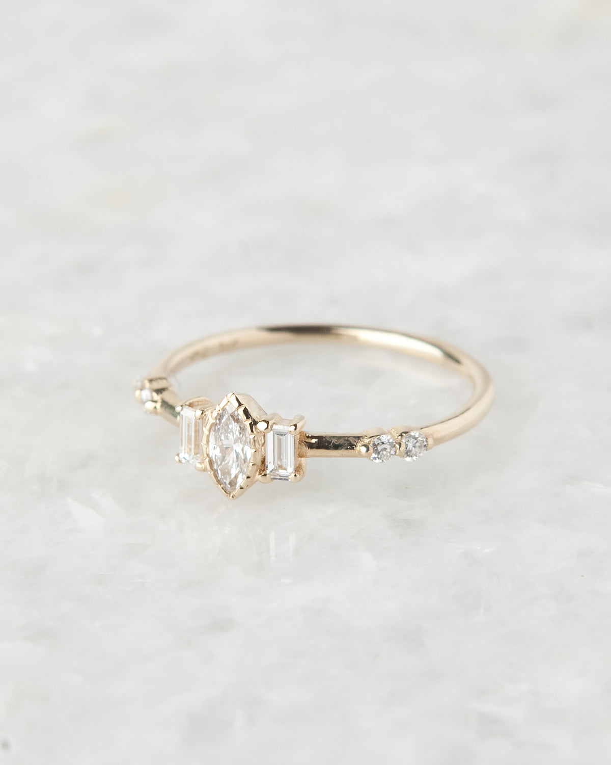 marquise diamond solo ring