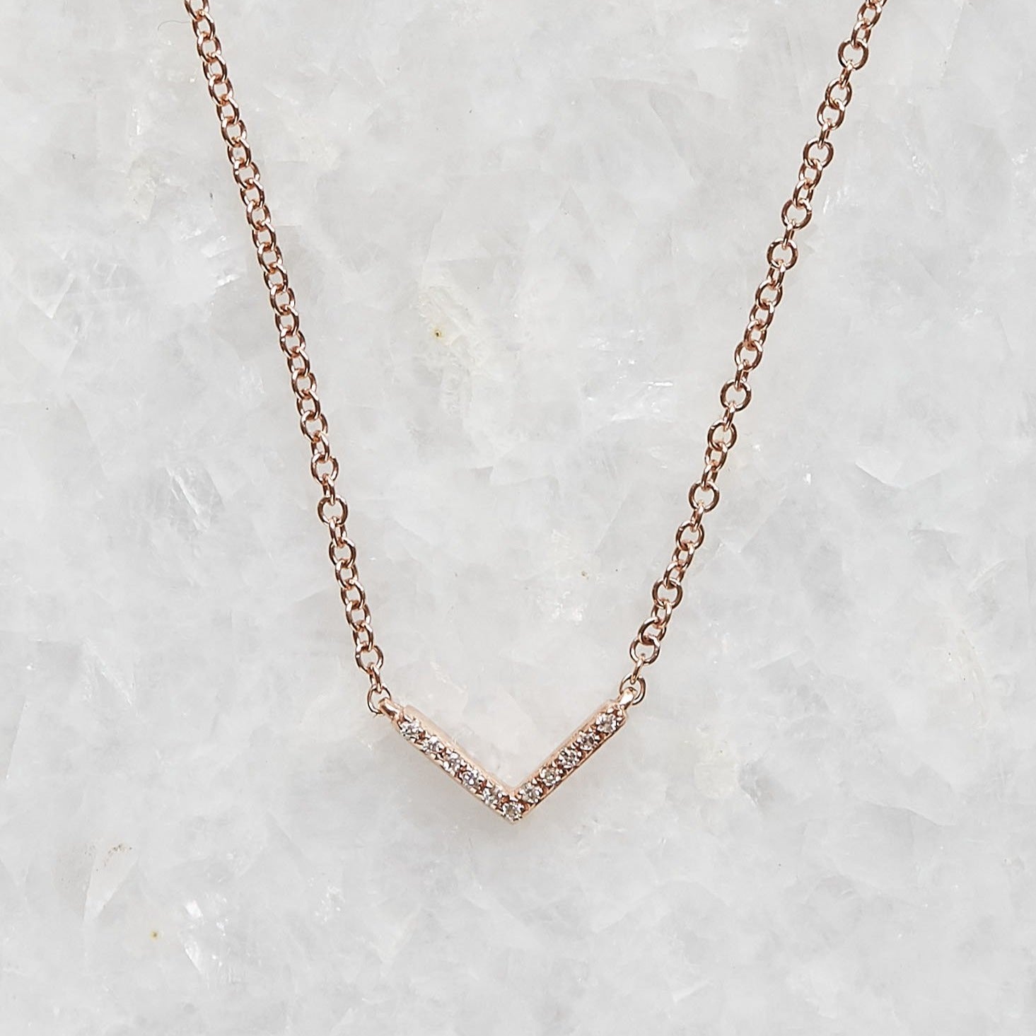 Diamond Double Chevron Necklace – Dadlani Jewels