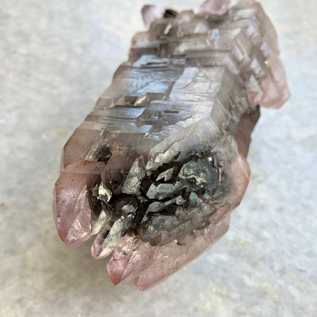 Secondary Amethyst on Hematite - &quot;Icicle&quot;