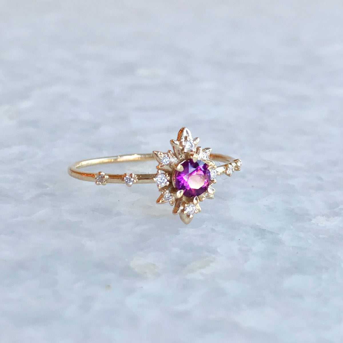 FINAL SALE Rhodolite Termina Ring