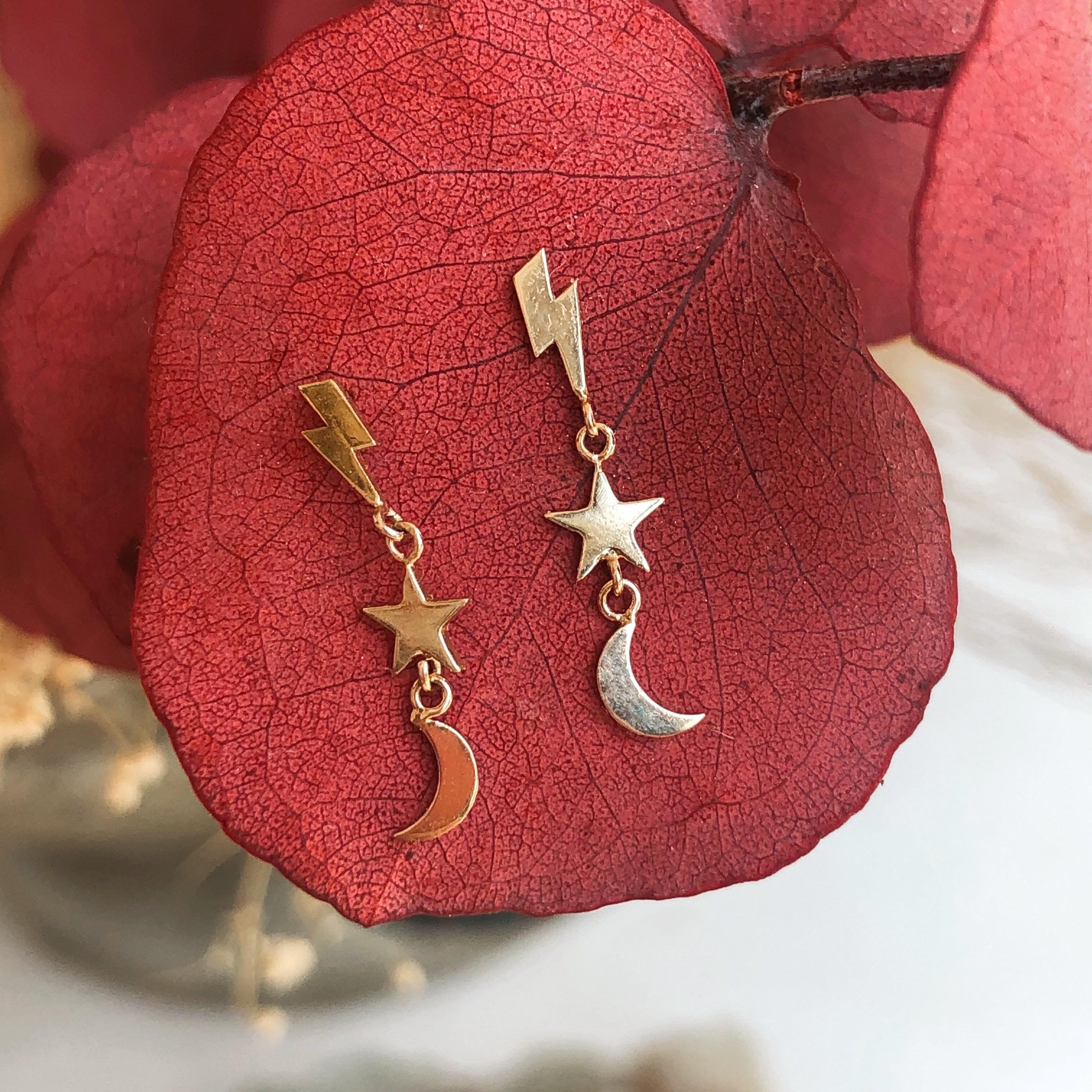 Half Moon Rose gold Earrings Rose Gold Earrings - Designer Earrings