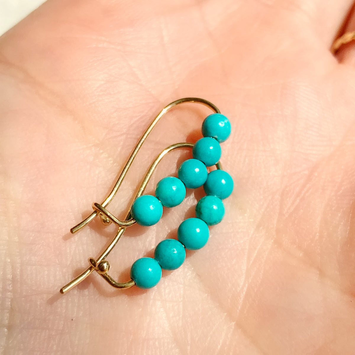 Stickpin Earrings in Turquoise