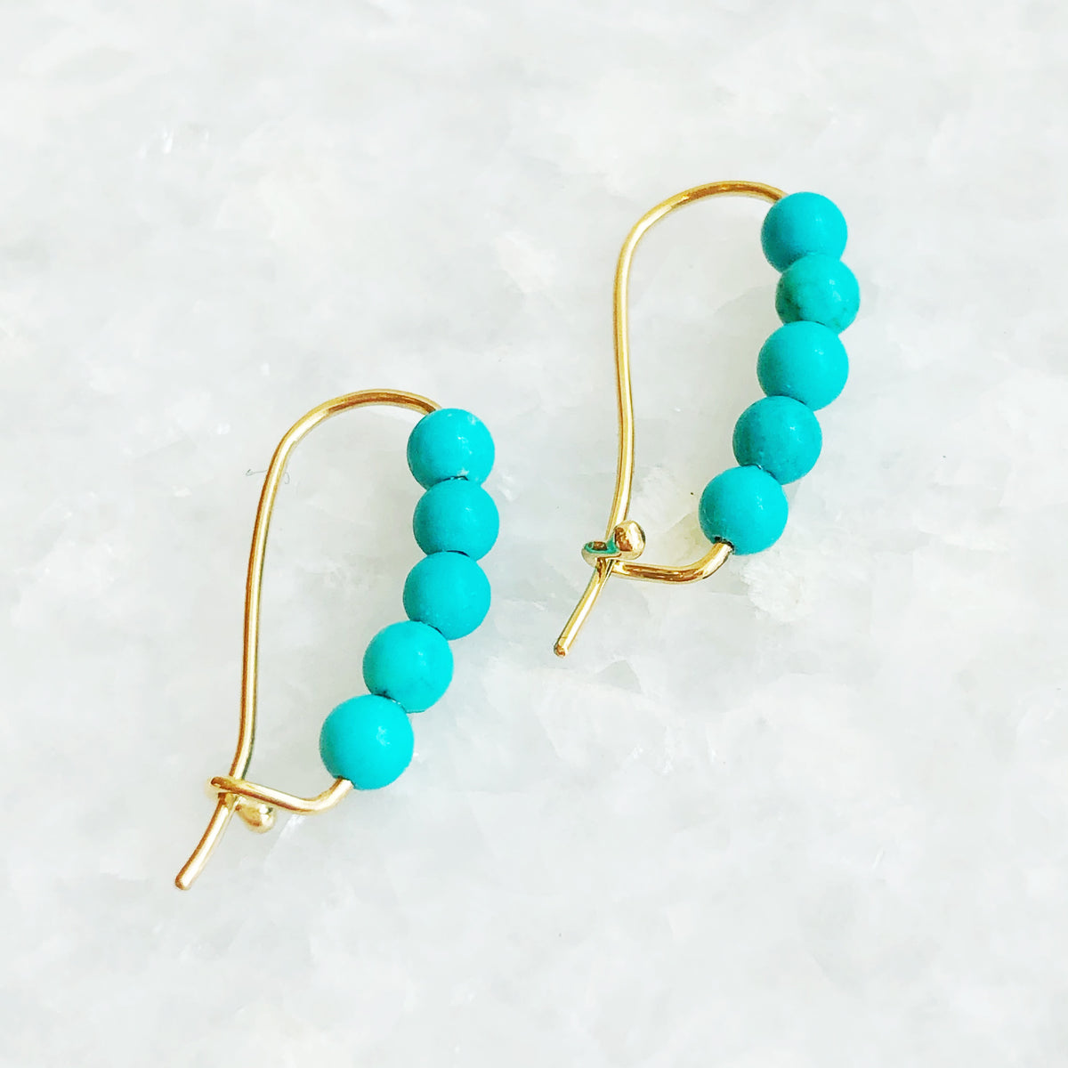 Stickpin Earrings in Turquoise