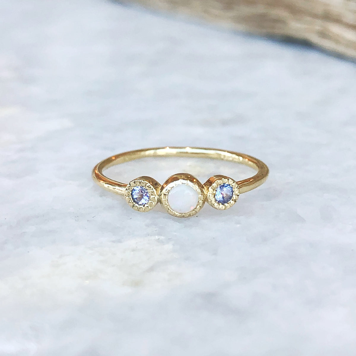 Opal + Tanzanite Ring