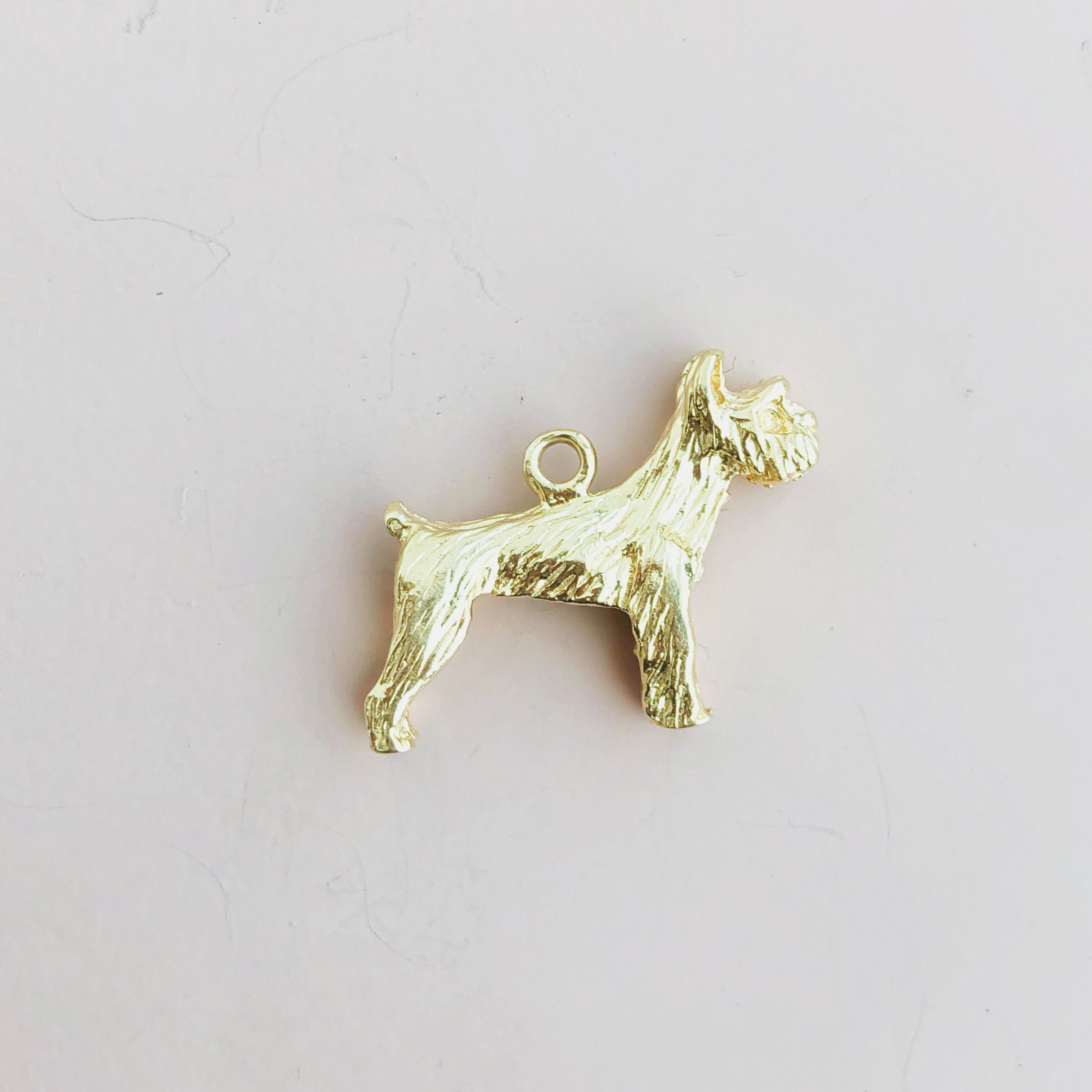 Gold schnauzer pendant cheap